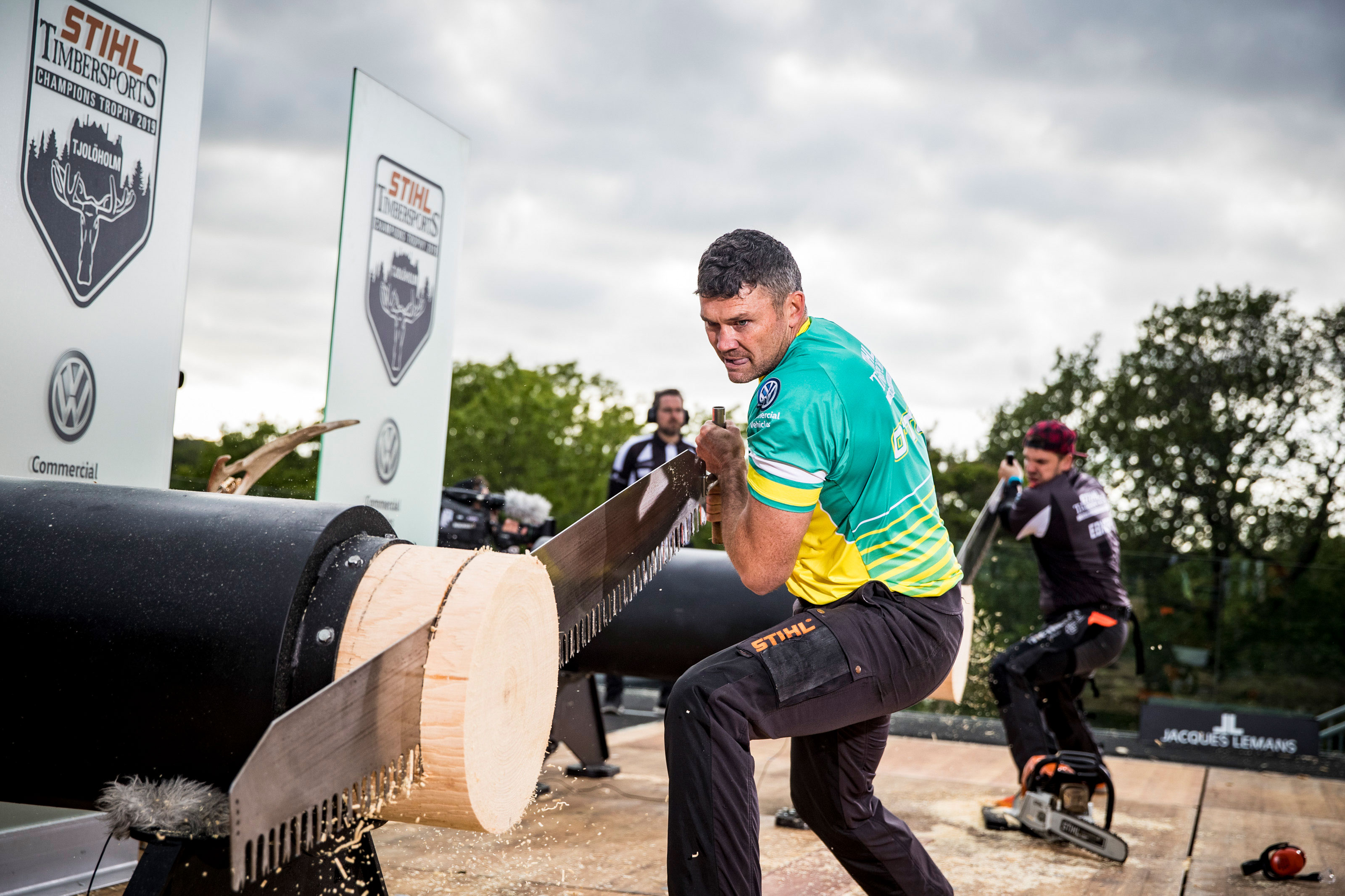 STIHL TIMBERSPORTS® athletes at the Champions Trophy 2019 in Kungsbacka, Sweden