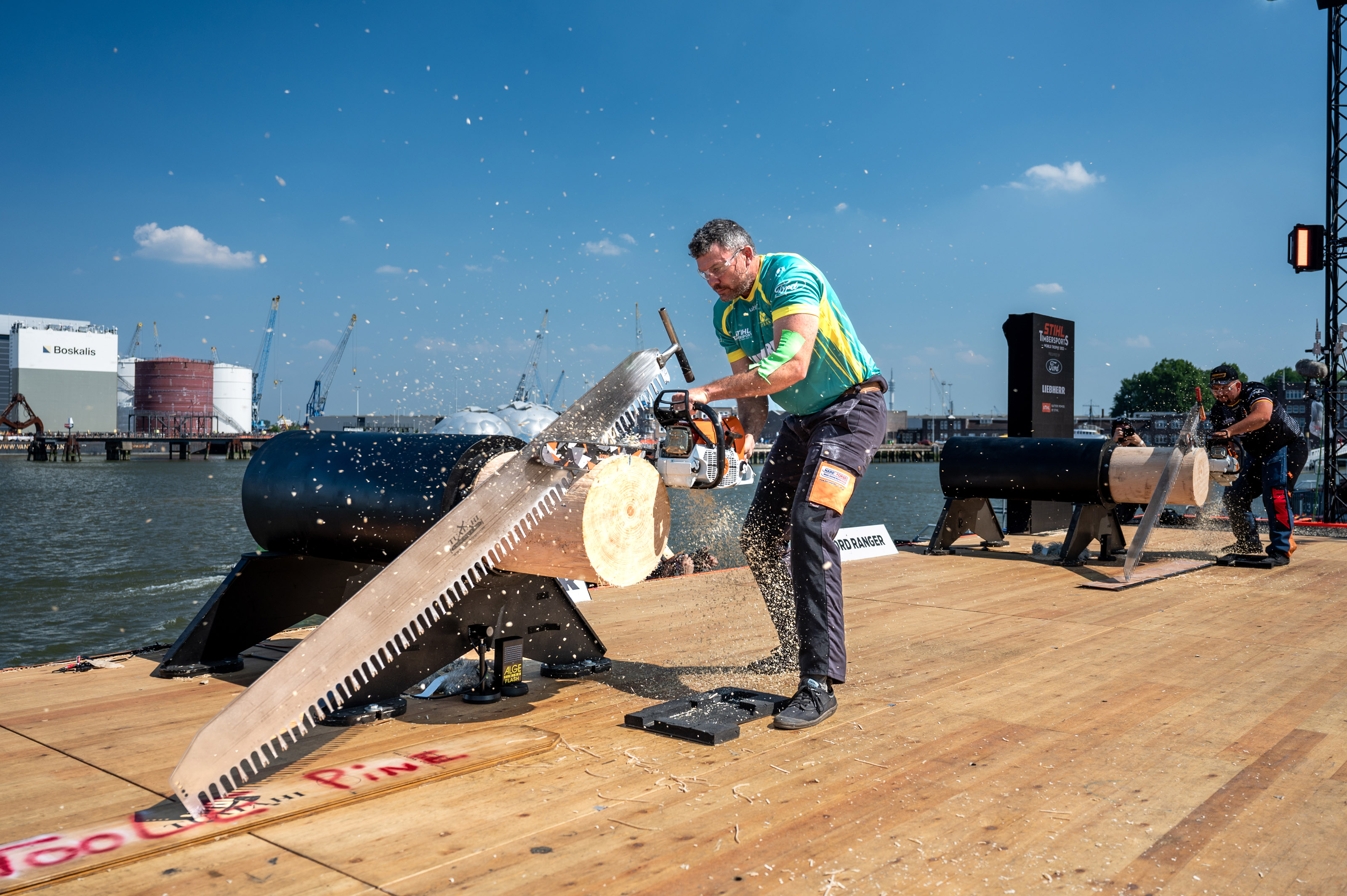 STIHL TIMBERSPORTS® athletes at the World Trophy 2023 in Rotterdam, Netherlands