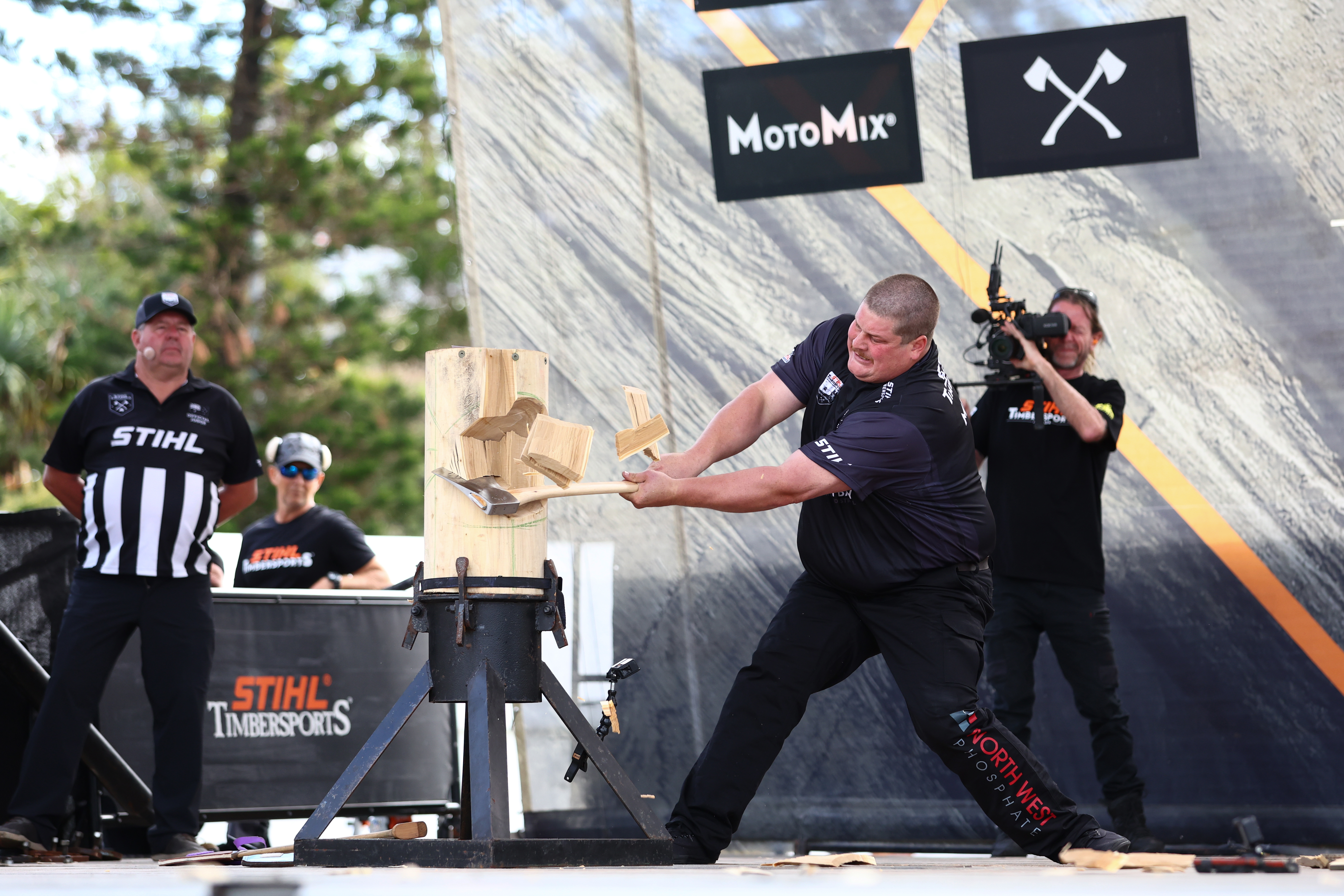 Brayden Meyer am Standing Block Chop.
